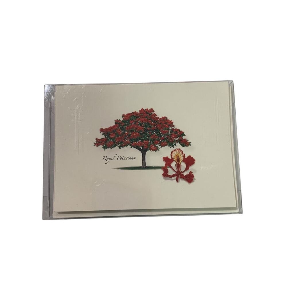 Set of 8 Notecards and Envelopes Jacaranda and Royal Poinsiana New